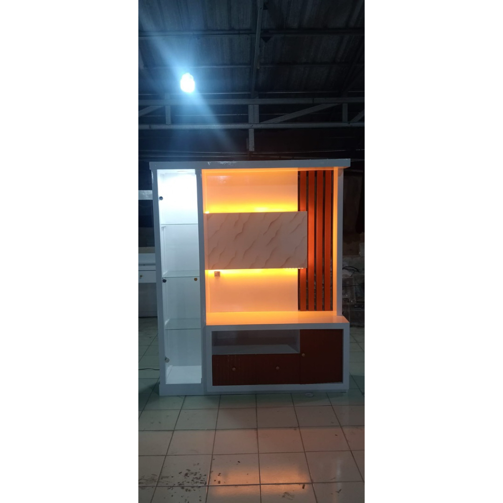 BUPET TV BACDROP/Bupet tv BACDROP kaca panjang ukuran 160/bahan multriplek