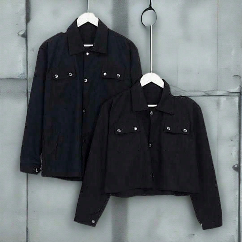 Richie Jeans_Jaket Couple Pasangan Terbaru 2pcs baby kanvas