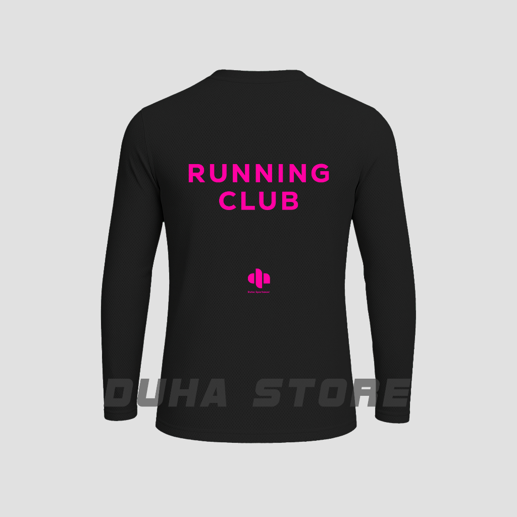 Jersey Longsleeve Running Club Duha Sportwear Unisex Sport Olahraga Lari Pria Wanita
