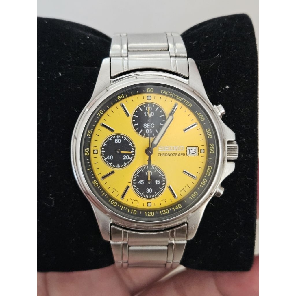 Seiko 7T92 Yellow Dial