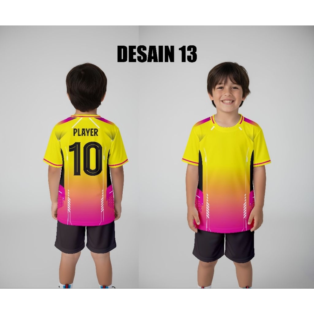 BAJU BOLA ANAK LAKI LAKI/BAJU FUTSAL ANAK/BAJU FUTSAL SABLON NAMA+NOMOR/JERSEY BOLA ANAK
