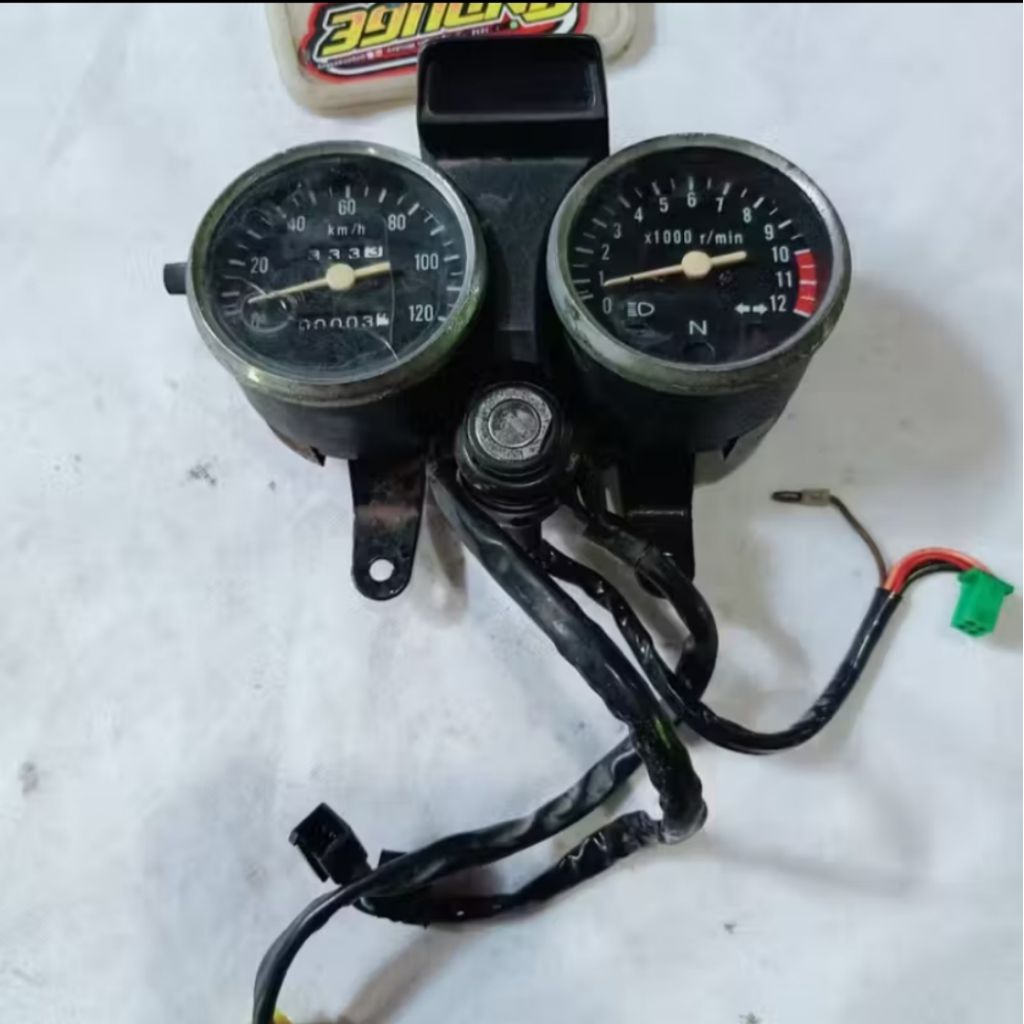 spido spedo spidometer spedometer speedometer odometer gauge motor jadul lawas trail tril tua bulat 