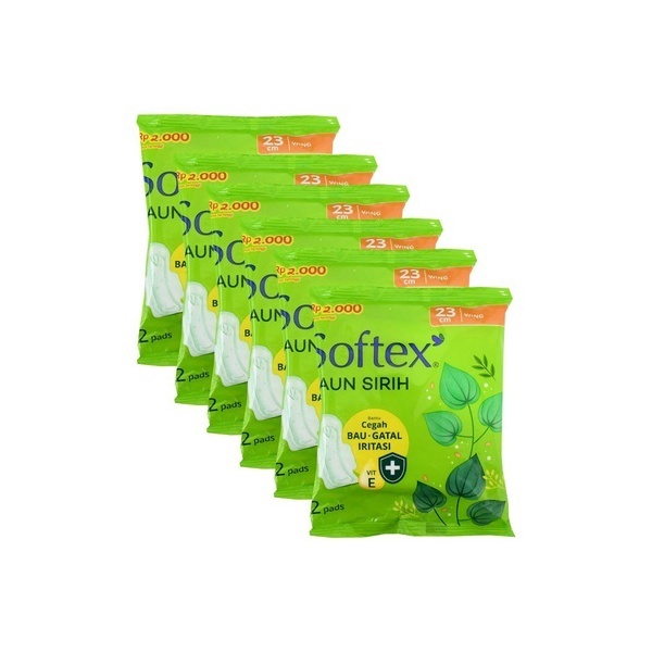 SOFTEX DAUN SIRIH WING 23CM SACHET ISI 2 / Softex Daun Sirih