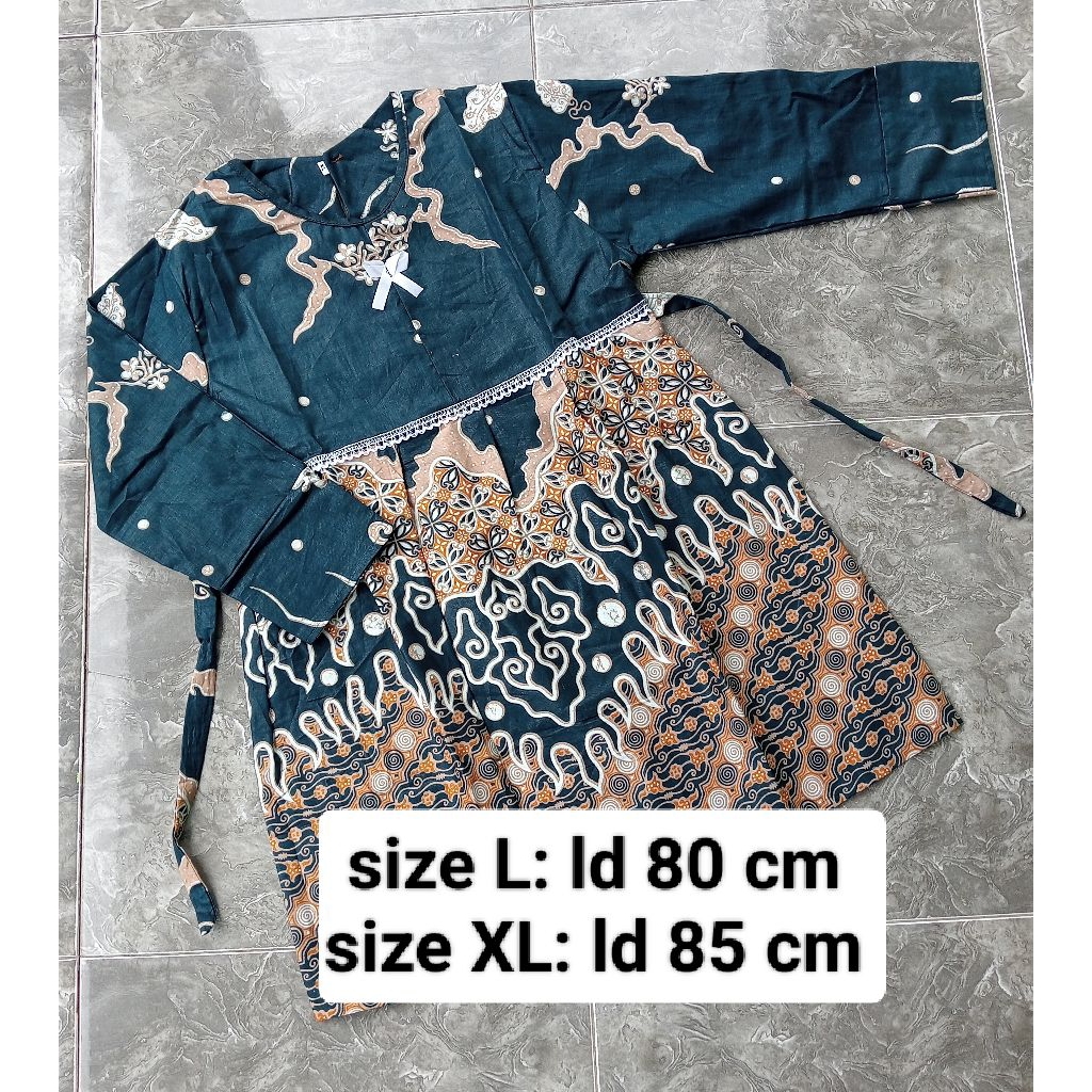 paket bundling 4 pcs kulakan grosir baju atasan blouse batik anak perempuan SD 8-12 tahun Pekalongan