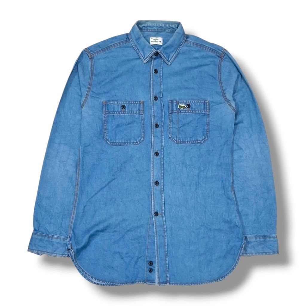kemeja denim lacoste