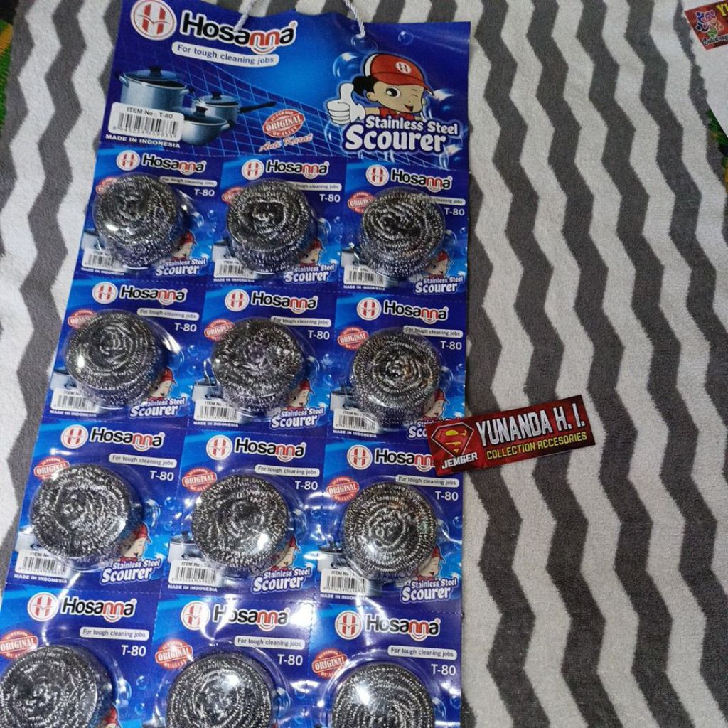 Gosok Panci Tabung Hosana T80 isi 12 pcs