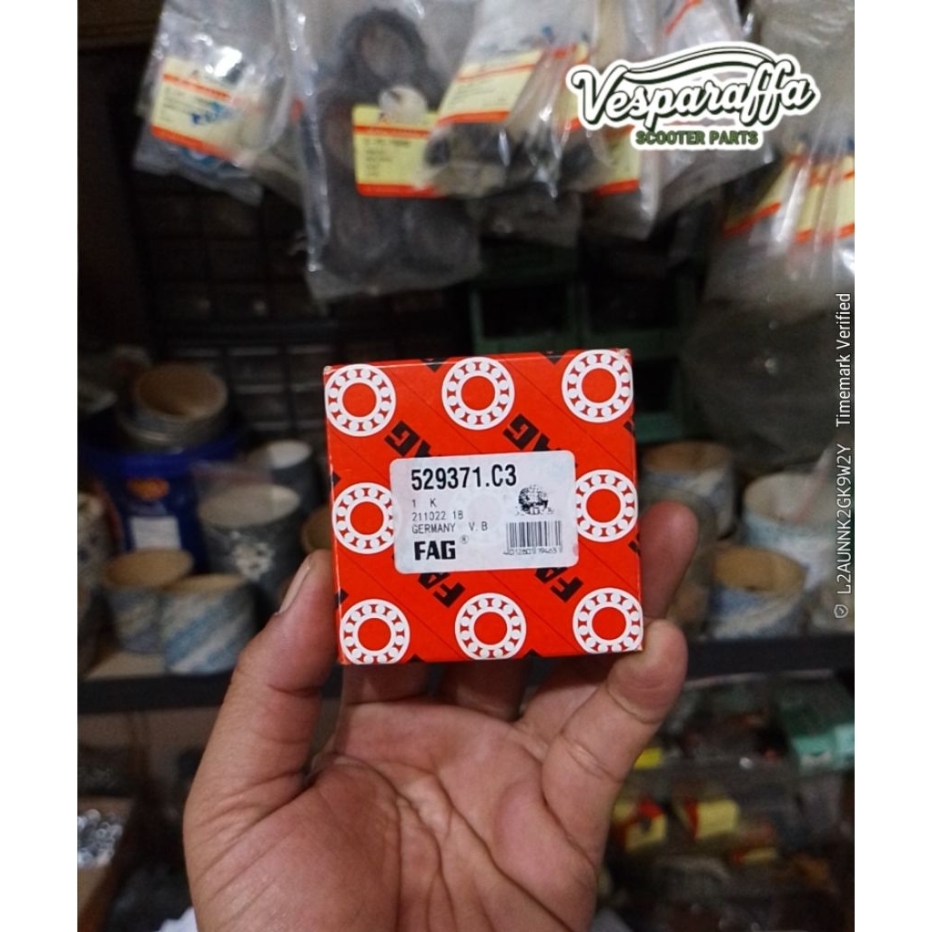 laher bearing FAG C3 untuk kruk as bagian kopling vespa ps px pxe excel exclusive strada spartan