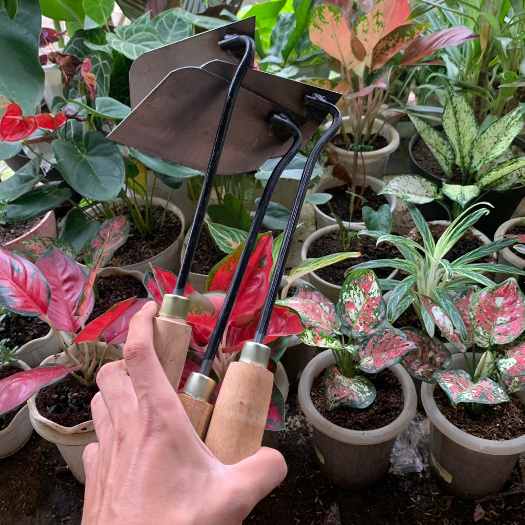 Promo Isi 3pcs Kored Rumput Bahan Plat Baja Tebal - Koret Rumput Liar - Koret baja - Kored Miring -C