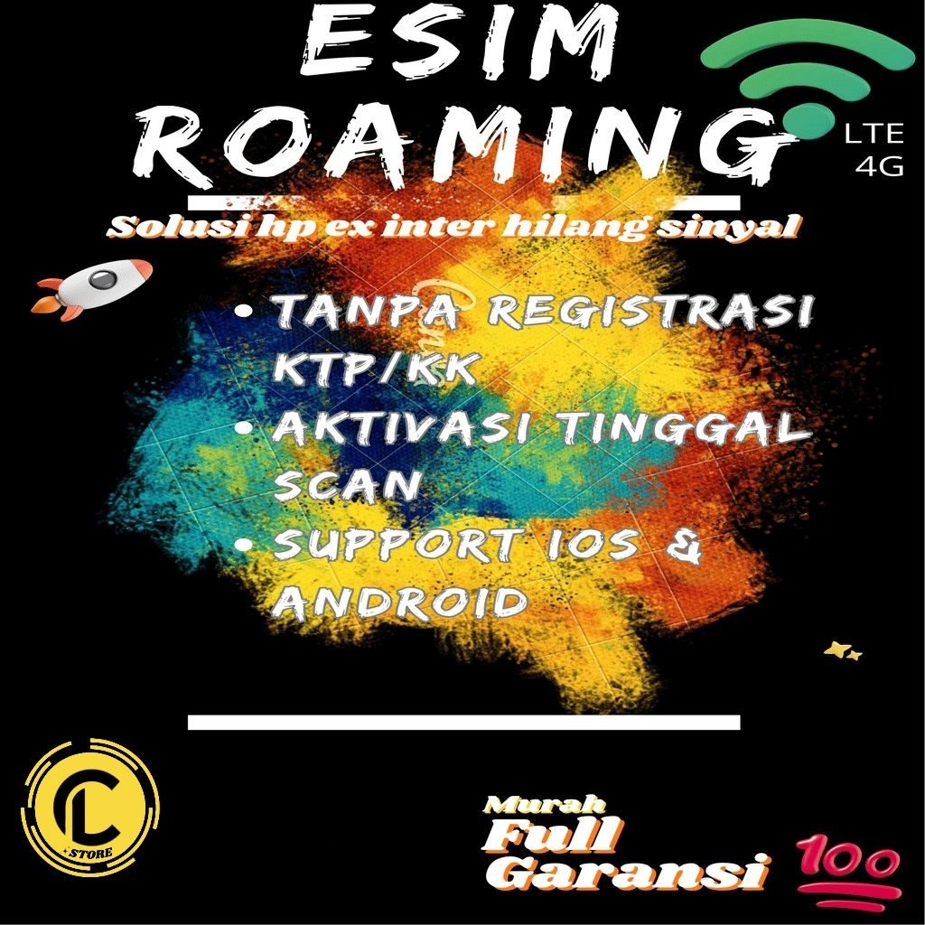 eSIM ROAMING UNTUK IMEI INTER GARANSI DAN MURAH