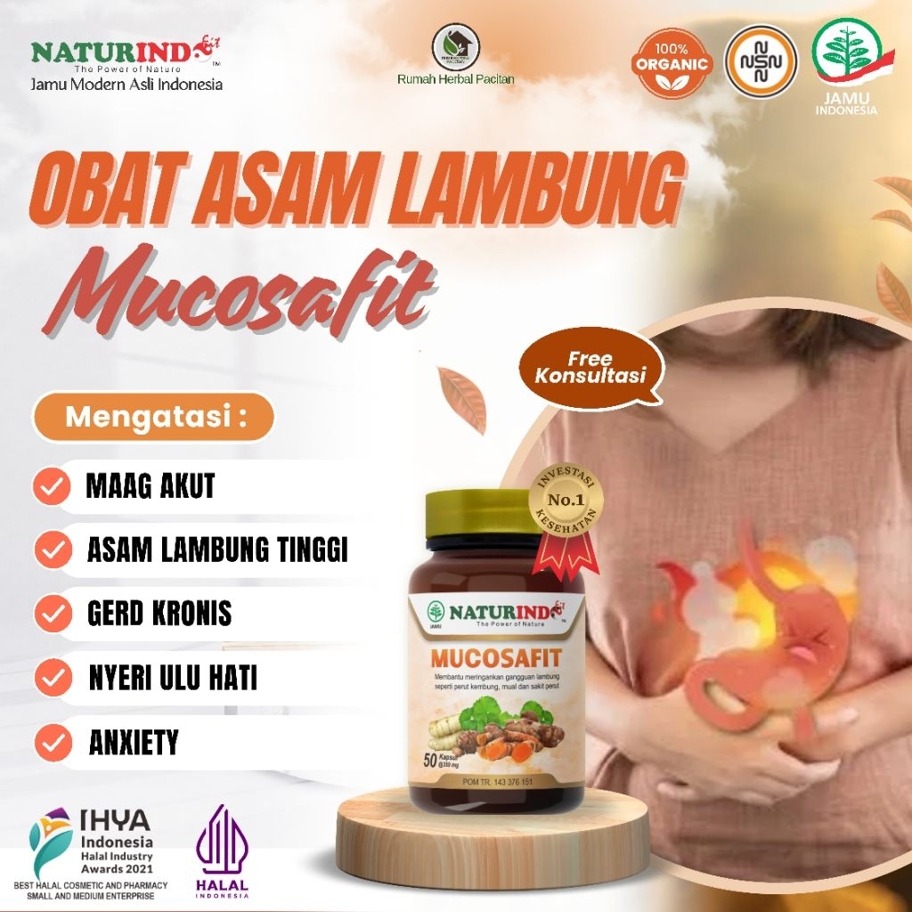 Obat Asam Lambung Obat Maag Obat Gerd Herbal Naturindo Gerd Kronis mucosafit naturindo