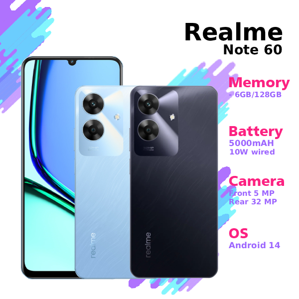 Hp/Smartphone Android Realme Note 60 6/128 GB