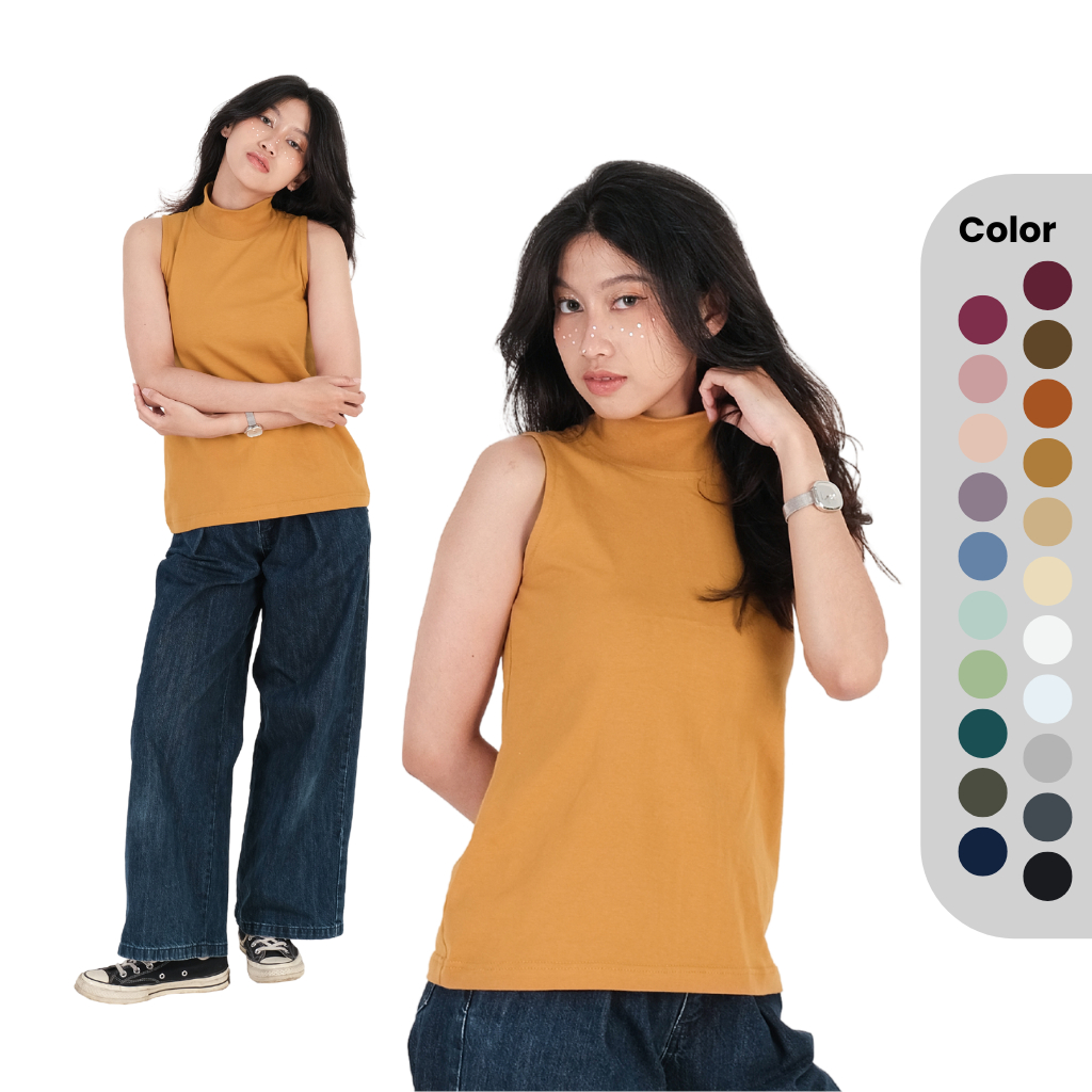 KEEN IDD Daily Inner Turtleneck Material Premium Cotton Combed 24s Custom Size Tank Top Turtleneck