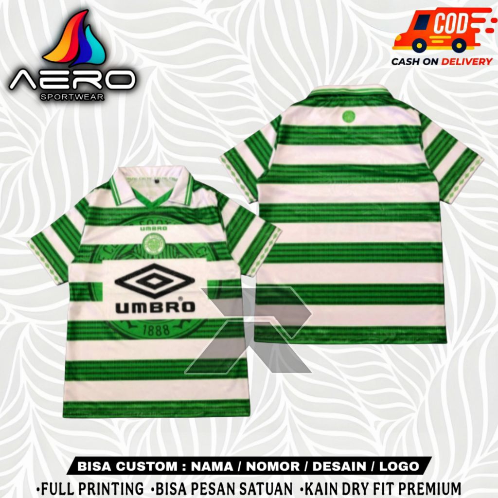 JERSEY VINTAGE CELTIC 1997 FRRE NAMA & NOMOR