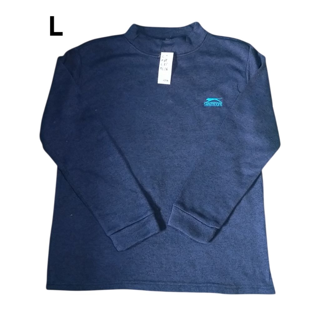 Slazenger size L baselayer outdoor second inner pollar tebal kaos gunung bekas baju half zip sweater