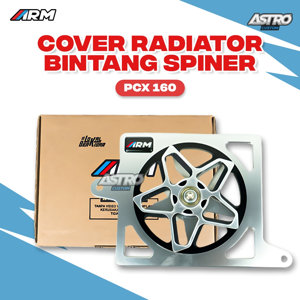 Cover Radiator Spiner Bintang Vario 160 PCX ADV Stylo 160 3D Arumi Aksesoris Motor Full CNC Astro