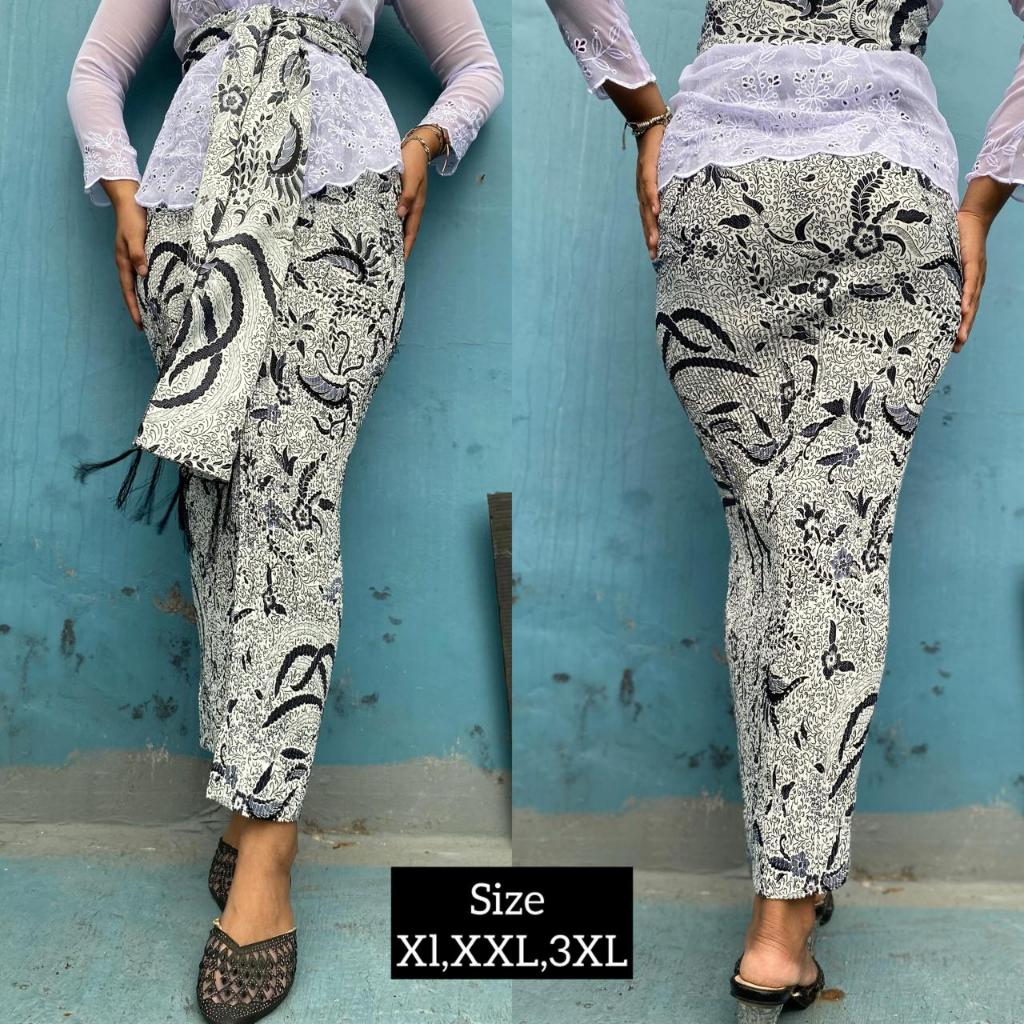 Kamen Plisket set selendang motif batik kamen jadi bali