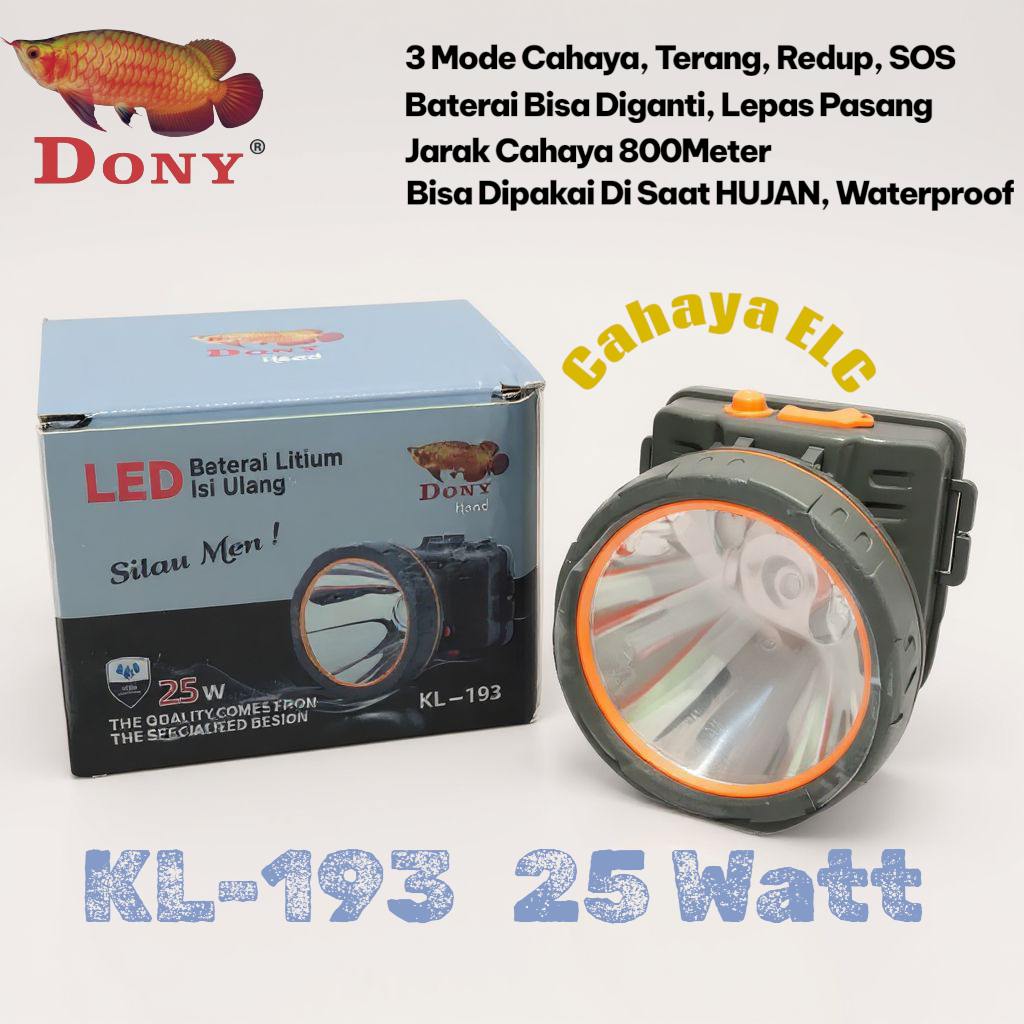 Senter Kepala Dony KL-193 25Watt