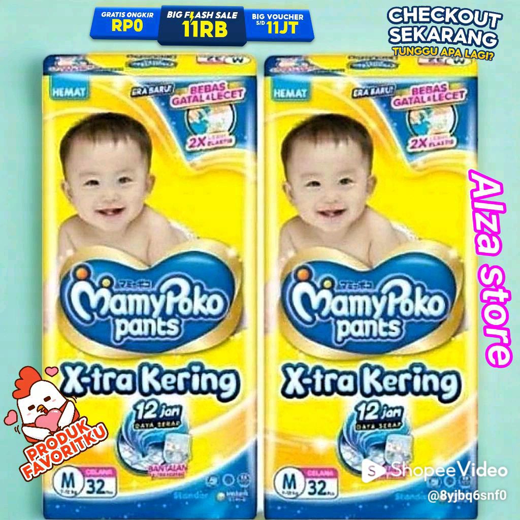Mamypoko Pants Xtra Kering | Popok Mamypoko Size M32 2ball Murah