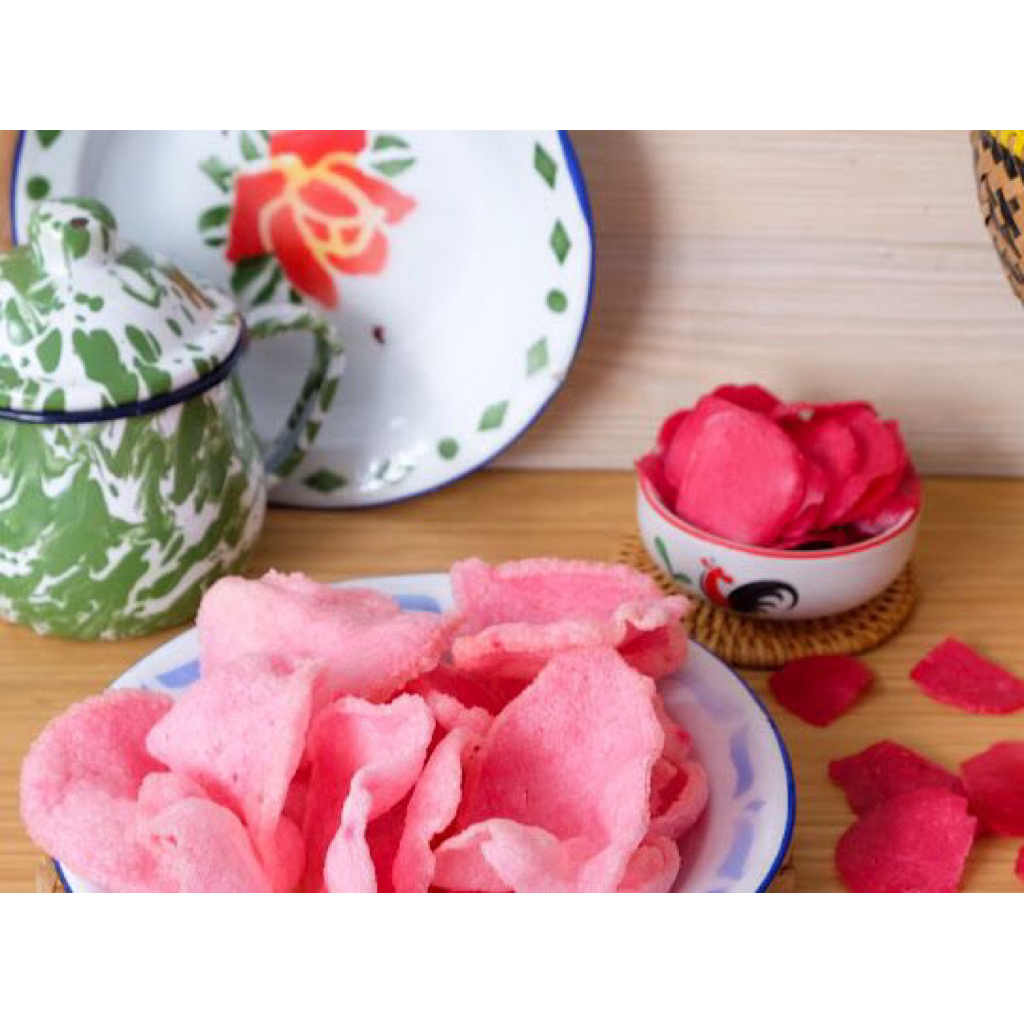 kerupuk merah bawang kerupuk padang krupuk mentah 250gr