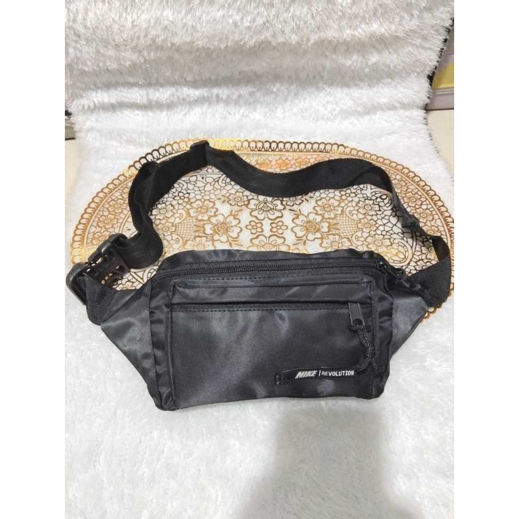 Tas pinggang pria casual trendy bahan loncem - waistbag pria waterproof termurah multifungsi