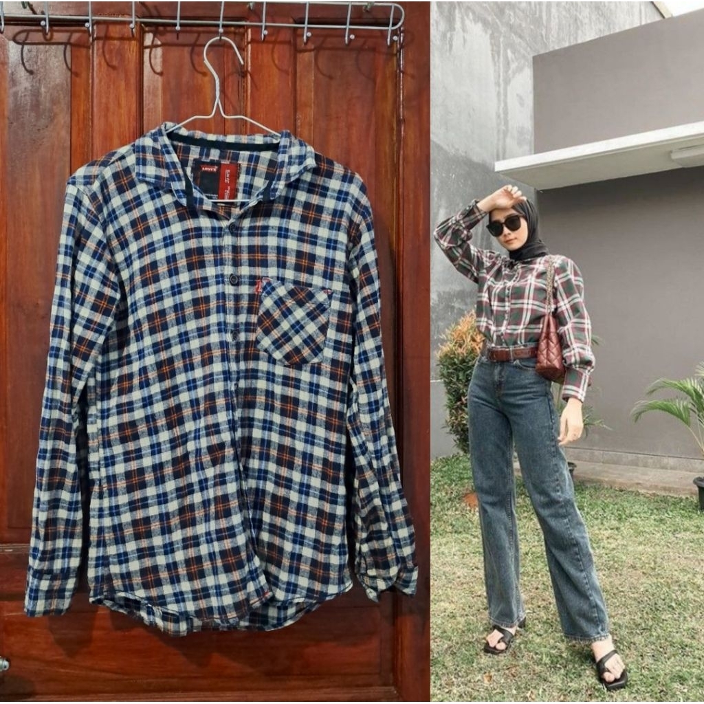 PRELOVED KEMEJA FLANEL LEVIS WANITA