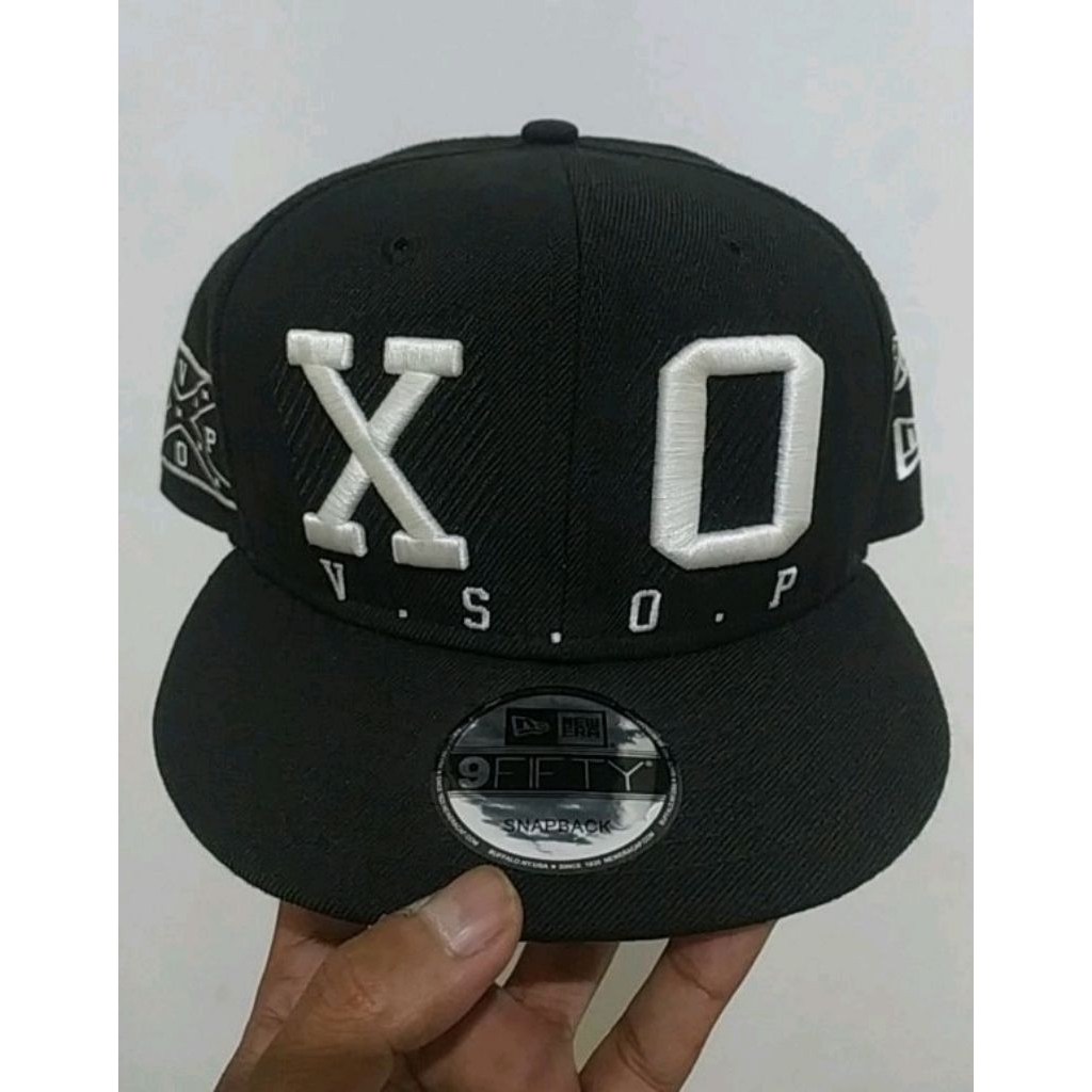Topi Snapback New Era Black XO Jayflow 100% Original