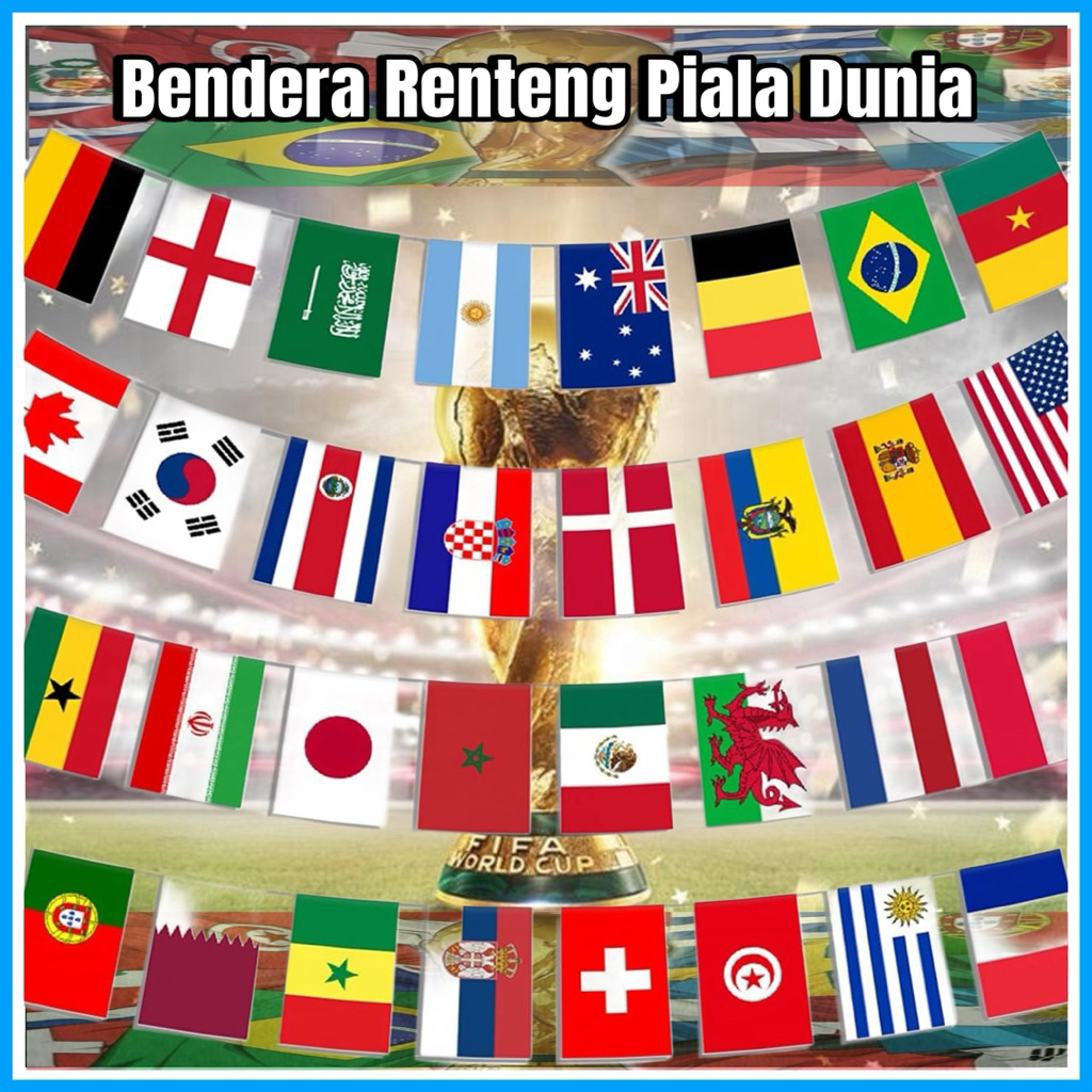 BENDERA RENCENG NEGARA PIALA DUNIA/BENDERA NEGARA PIALA DUNIA