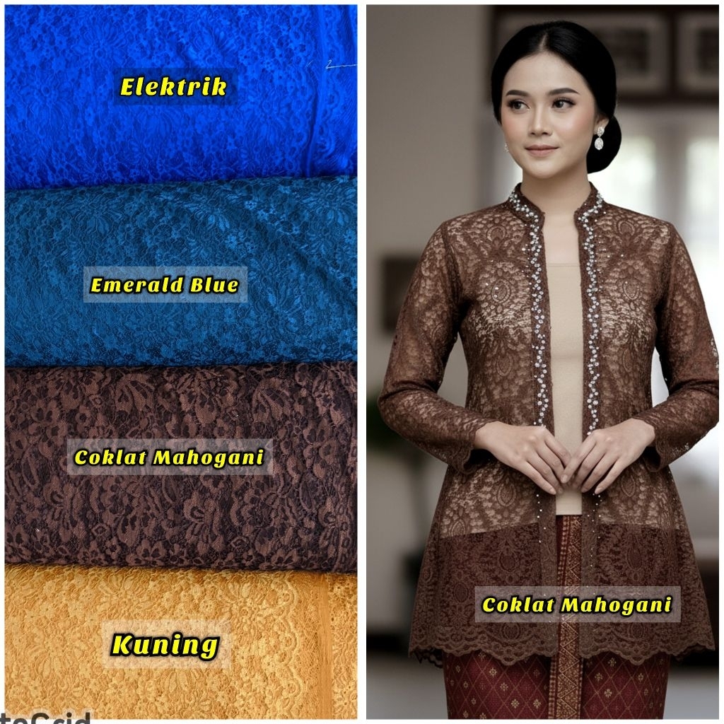 BROKAT - BROKAT METERAN BROKAT PATMAWATI BAHAN BROKAT KAIN BROKAT HALUS BAHAN KEBAYA MODEREN