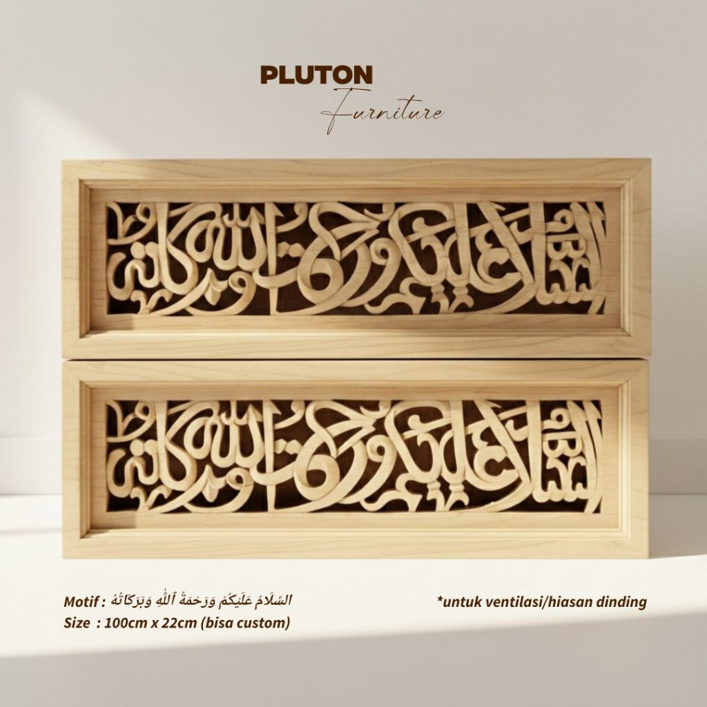 PLUTON - Loster ukiran kayu jati untuk ventilasi rumah dan hiasan dinding