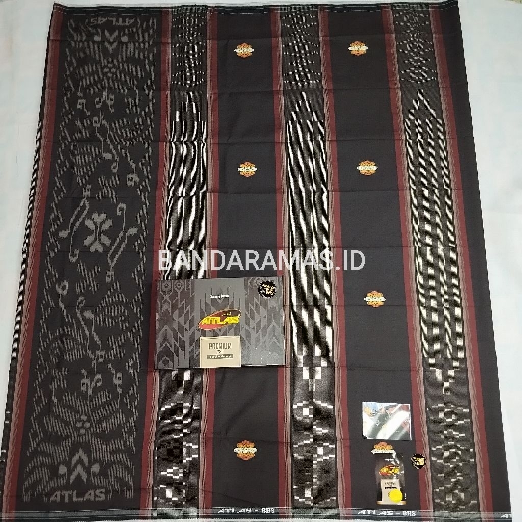 Sarung Atlas Premium 780 BHS Motif Songket Gunungan