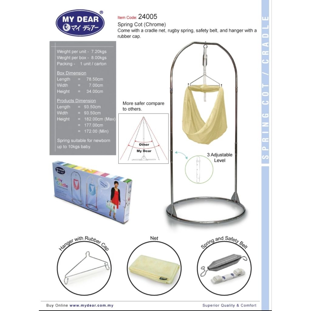 preloved cradle my dear tiang ayunan besi