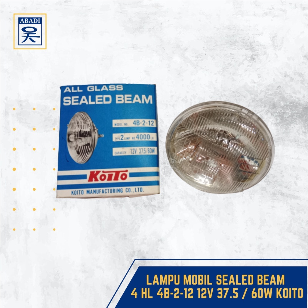 LAMPU MOBIL  SEALED BEAM 4 HL 4B-2-12 12V 37.5 / 60W KOITO