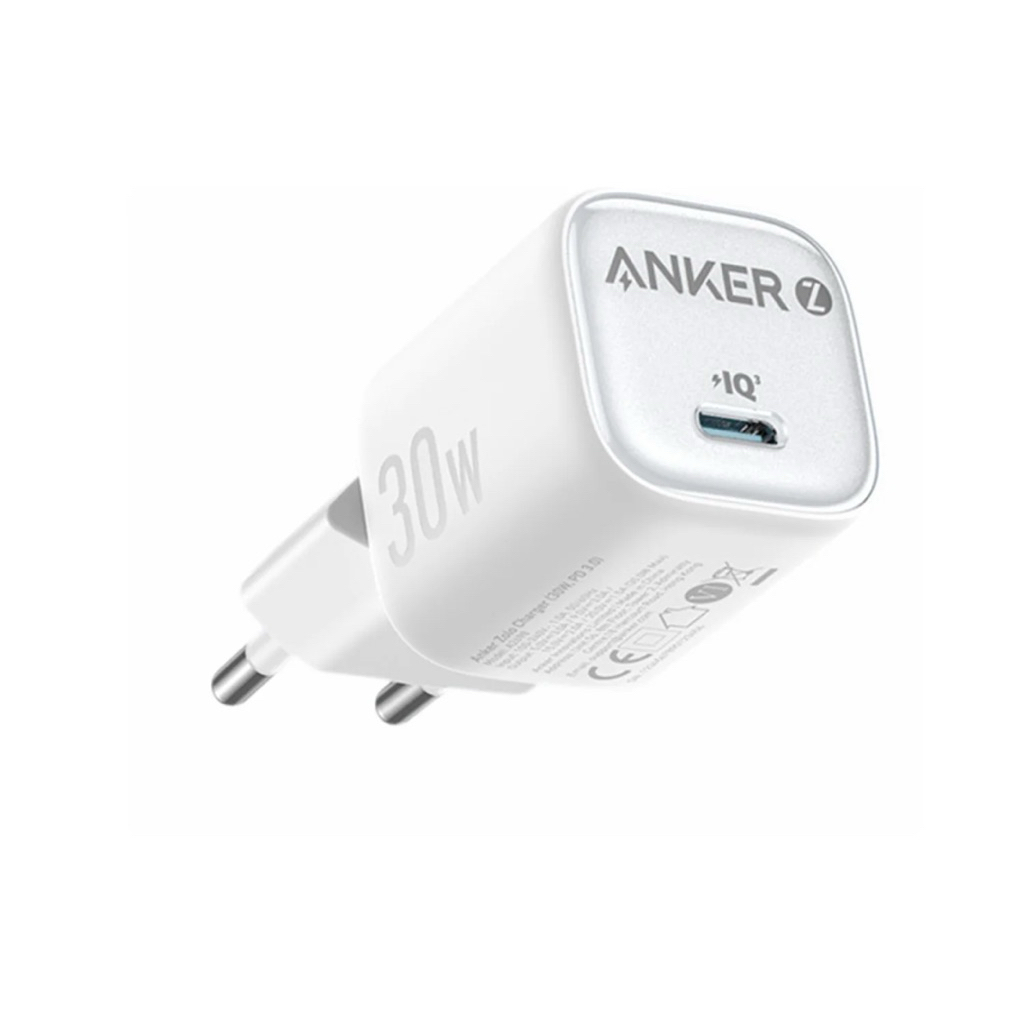 Anker Adaptor Kepala Charger Zolo 30 watt White for Apple/Samsung etc Type C