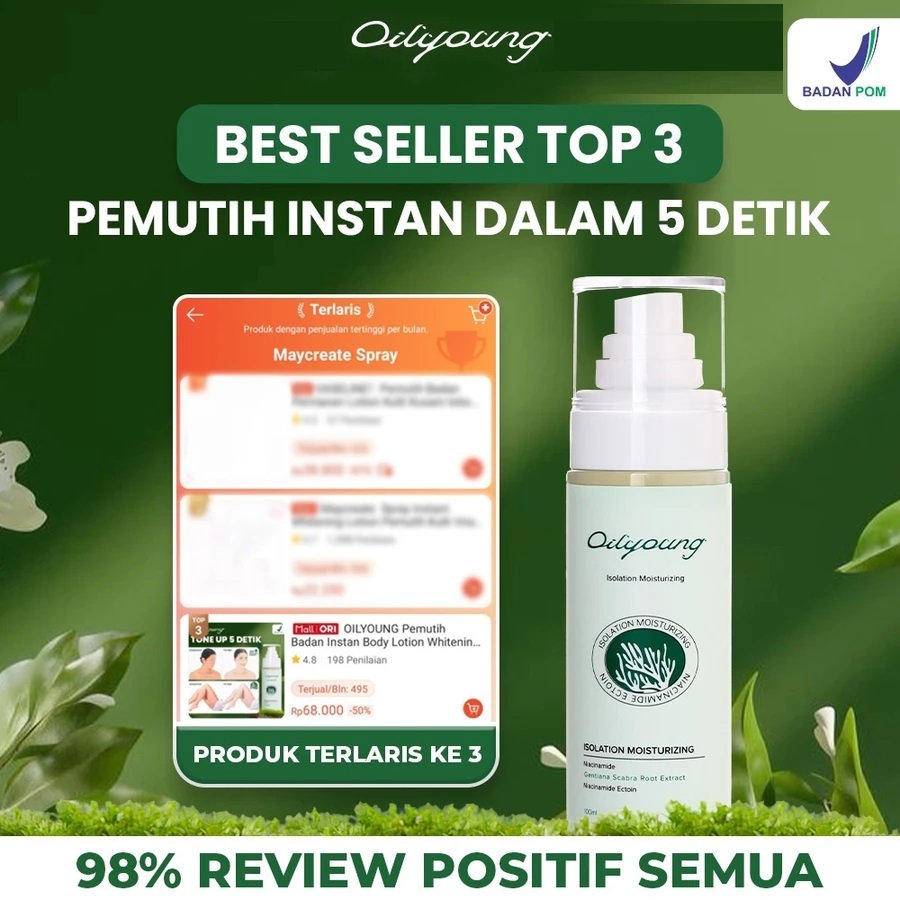 TONE UP SPRAY - OILYOUNG Pemutih Badan Instan Body Lotion Whitening Brightening BoosterTONE UP UV Cr
