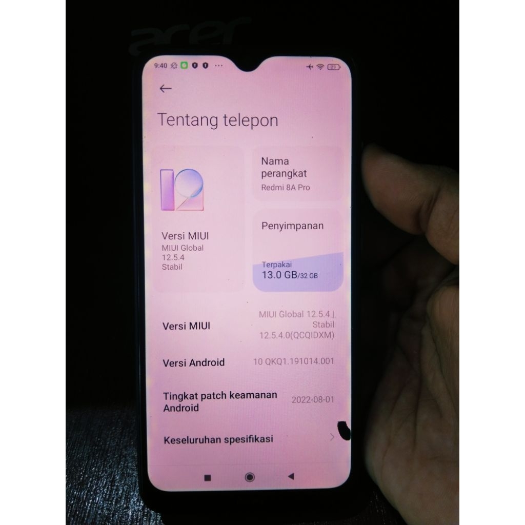 Redmi 8A Pro | Penyimpanan 3/32 |Second