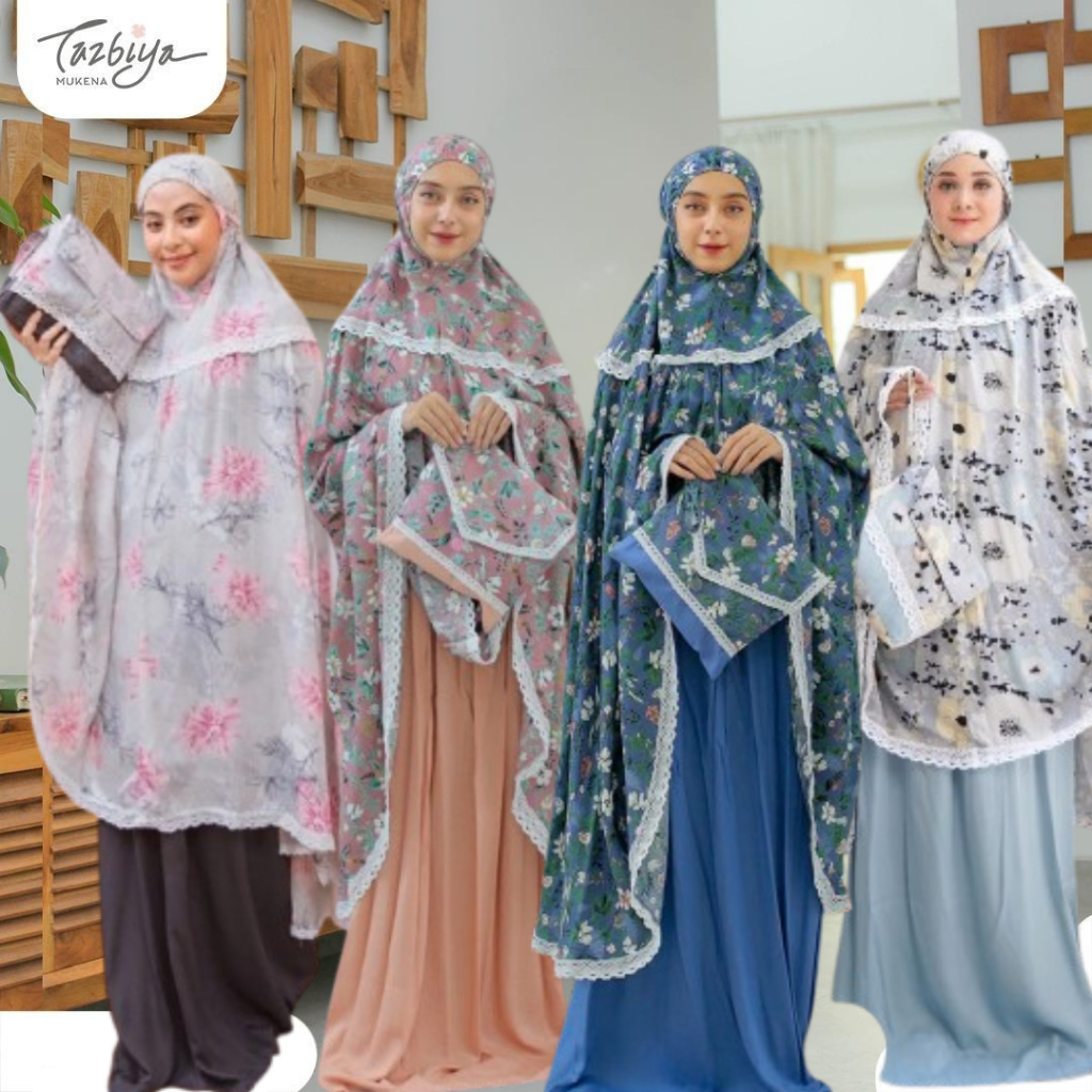 Mukena Tazbiya Yasmina Purple/Cream/Brown Series