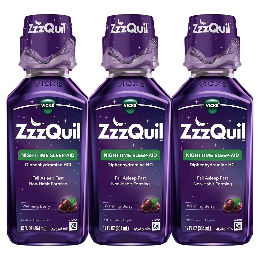 ZzzQuil Nighttime Sleep-Aid Liquid, Berry,