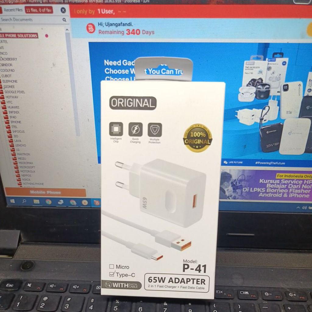 Charger Universal Oppo,Vivo,Samsung,realme,xiomi,Infinix,itel,nubia fast charging 65watt