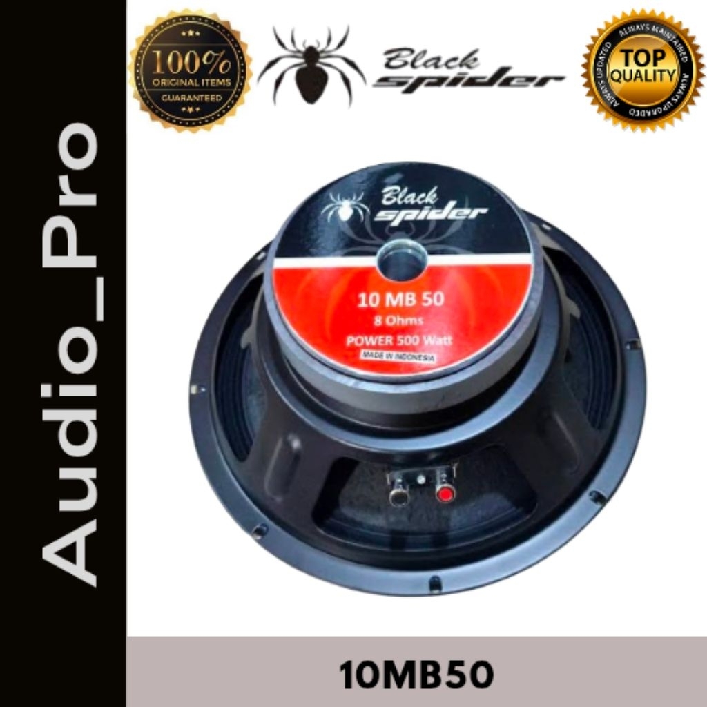Speaker Komponen Black Spider 10MB50 | Komponen Speaker 10inch 10MB50