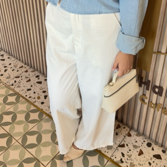 celana kulot bawah rempel