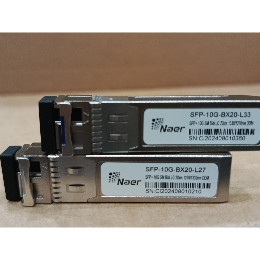 NAERFIBER SFP+ Transcelver SFP 10G BD SM 20km Compatible Mikrotik FO