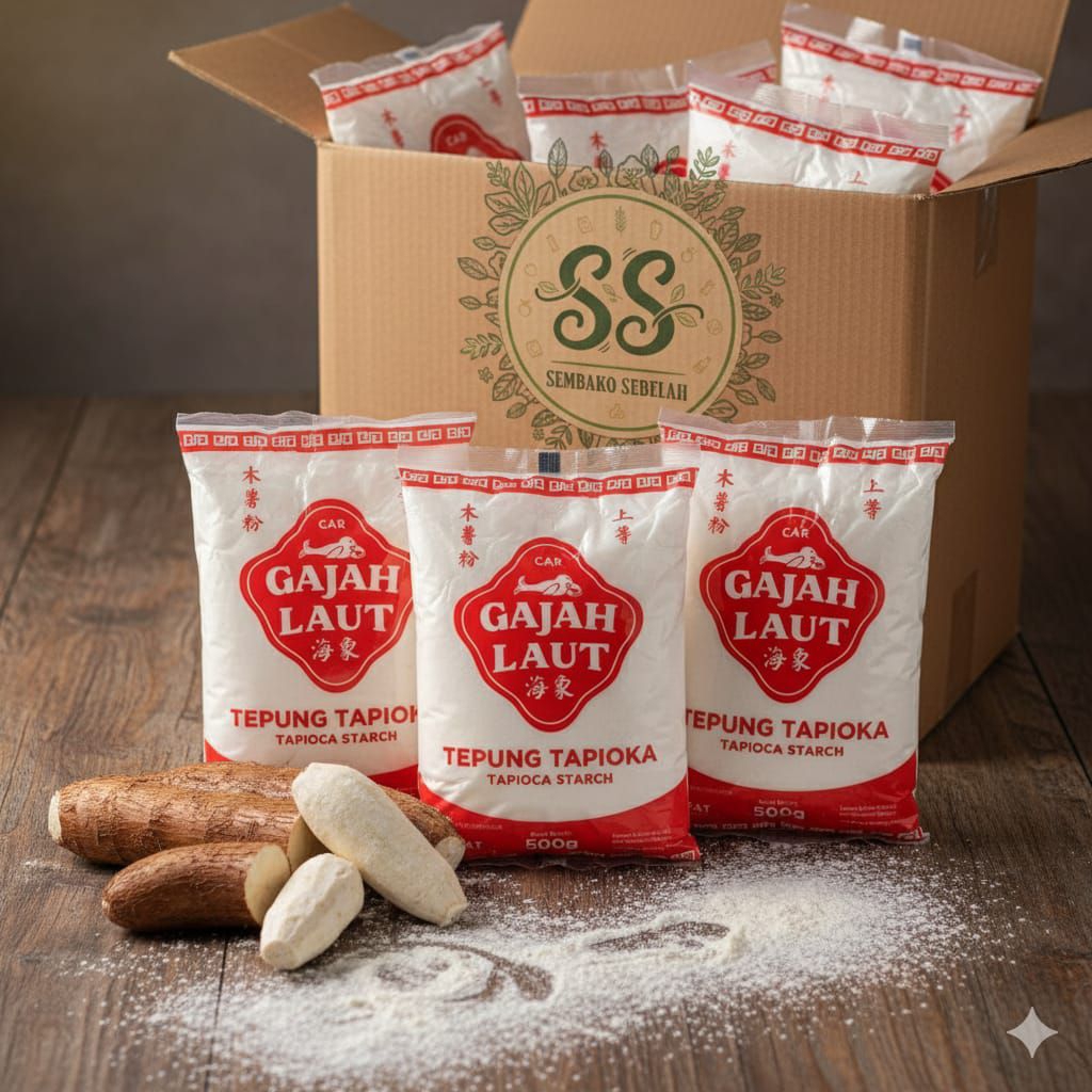 Tepung Tapioka Cap Gajah Laut Kemasan 500gr 1 Pcs