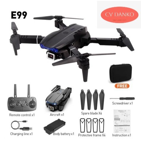 DANKO - E88 Pro Drone/E99 Pro Drone Anti Tabrak Drone Mini Dengan Kamera HD Drone Smart Drone E88 Pr