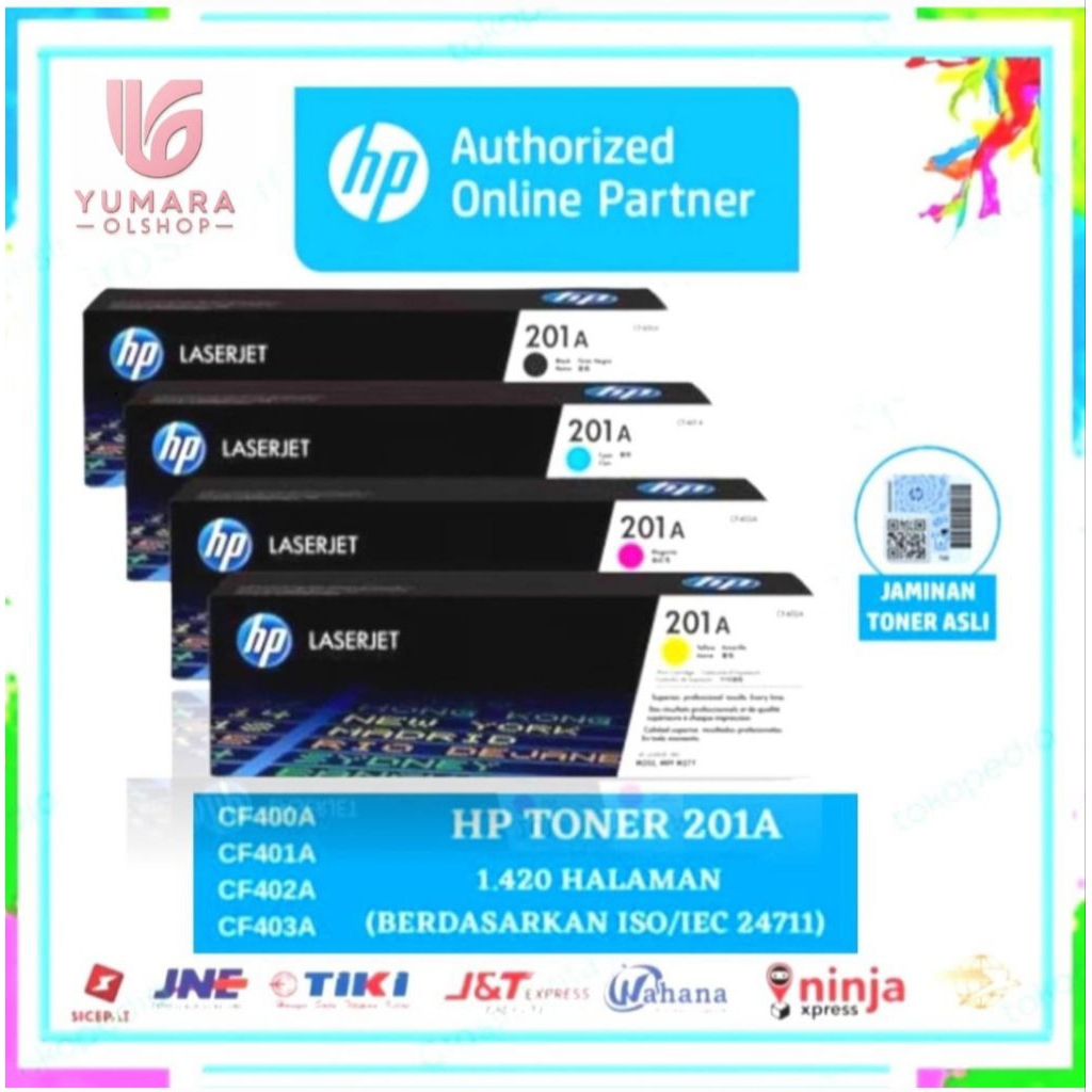Paketan Toner HP 201A Original Catridge CF400/CF401//CF402/CF403