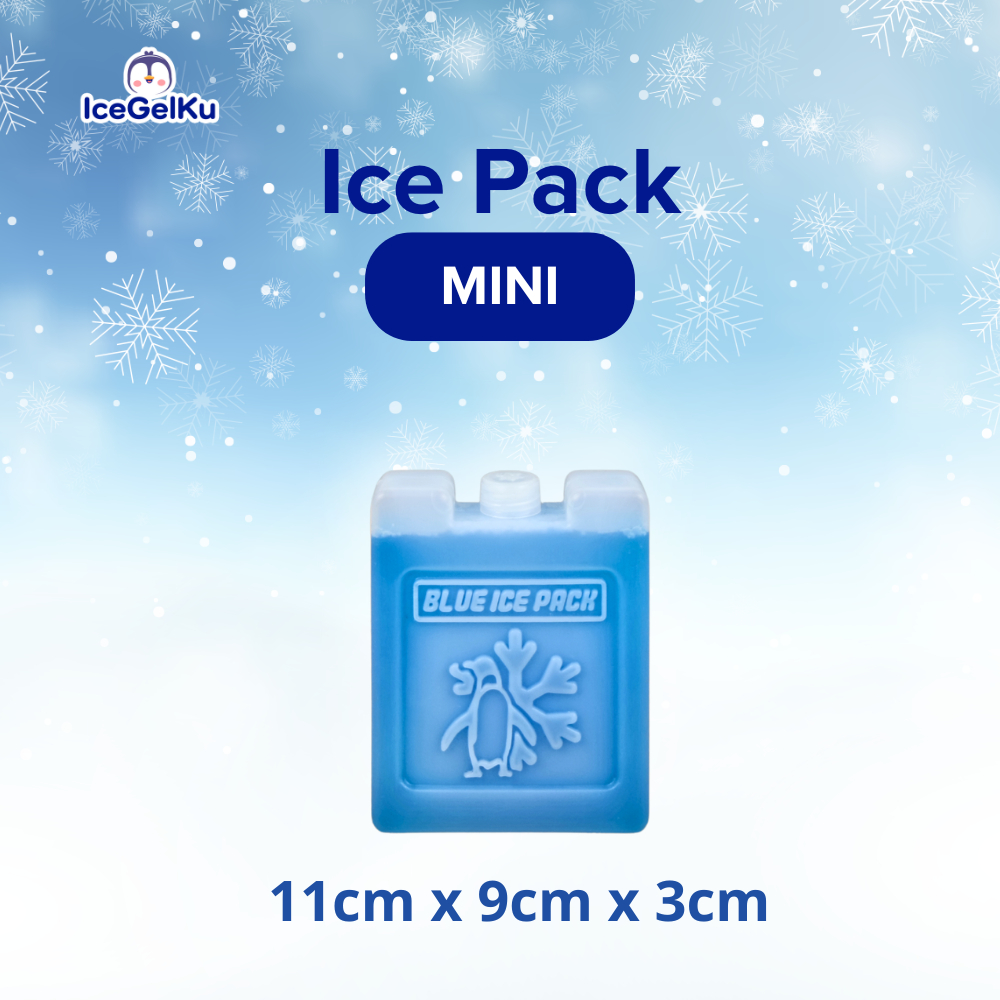 IceGelKu - Ice Pack Mini 11x9x3cm Blue Ice Pack Pengganti Dry Ice Gel Pendingin Makanan & Minuman