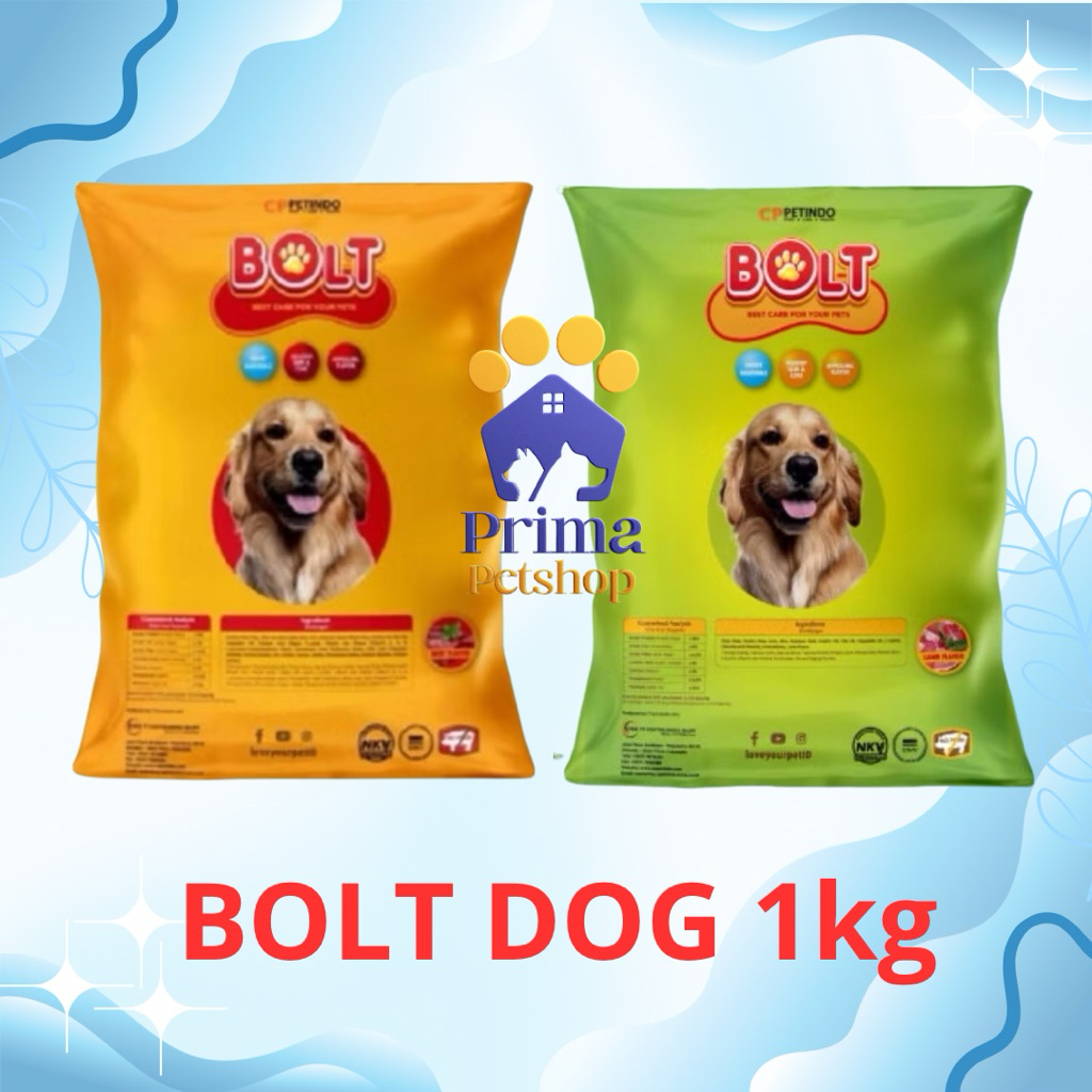 BOLT MAKANAN ANJING 1kg / BOLT DOG FOOD / BOLT ANJING