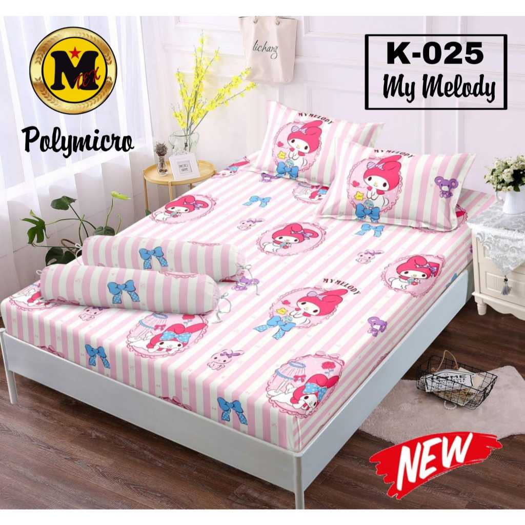 SPREI MOTIF MY MELODY PINK // SEPREI MELODY SANRIO // BEDSHEETS MY MELODY