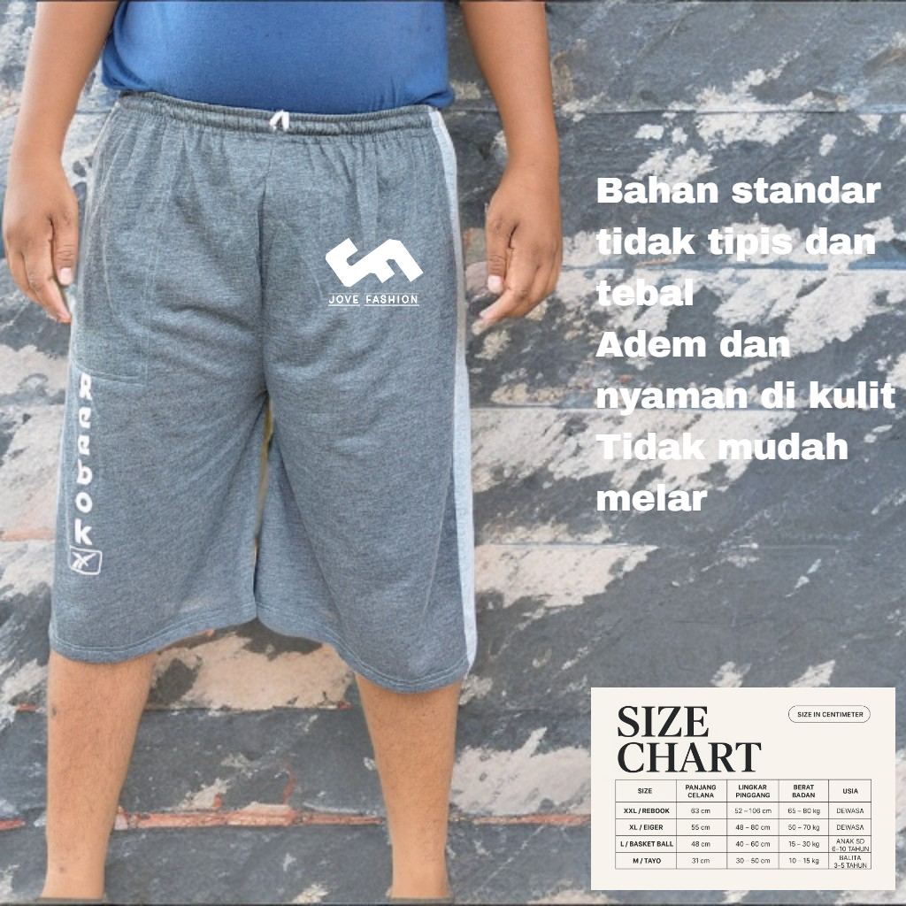 Misty Celana Pendek Kolor Jumbo - Celana Pendek Santai - Kolor Dewasa - XXL s/d XXXL - MST