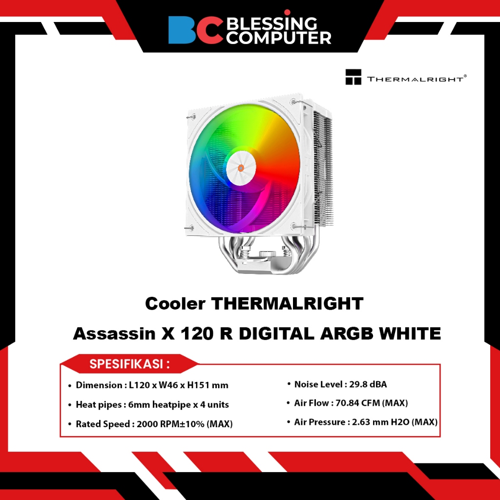 Cooler THERMALRIGHT Assassin X 120 R DIGITAL ARGB WHITE