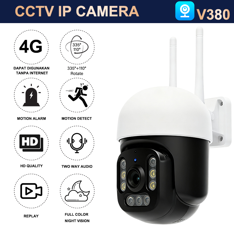 CCTV V380 Pro IP Kamera Outdoor Wifi HD 1080P Waterproof cctv wifi 2-Way Audio Camera